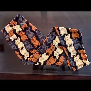 LulaRoe one size French Bulldog Leggings